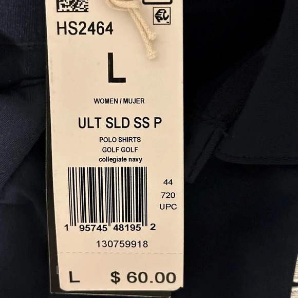 Women’s Adidas Ultimate365 Solid Polo Shirt Size L NWT - Picture 5 of 11